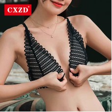  Women's New Bra Sexy Lace Thin Push Up Cup Brassiere Soft Seamless Elastic Front Closure Underwear Breathable Bralette