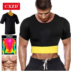  Men Slimming Shorts Shirt Vest Sleeve Set Body Shapers T-Shirt Thermo Neoprene Sauna Sweat Corset Control Super Stretch