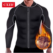  New Men's Hot Sweat Weight Loss Shirt Corset Shapewear Fitness Neoprene Body Shaper Sauna Jacket Suit Training blouses