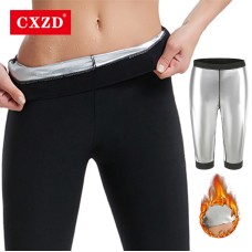  Women Sweat Sauna Shaper Waist Trainer Corset Gym Fat Burning Leggings Fitness Shirt Workout Silver ion coating Thermo Pant