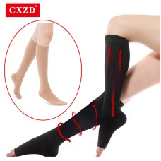  Compression Stockings Stretch Pressure Peep-to Socks Relief Pain Pain Knee High Support Varicose Veins Slim Long Sock