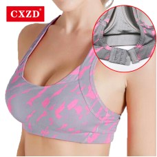  2021 New Sexy Sports Bra Top for Fitness Women Push Up Cross Straps Running Gym Solid Seamless Femme Underwear