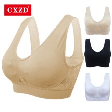  Gym Sports Bra Women Wire Free Mesh Sports Bra Quick Dry Shockproof Hollow Out Padded Breathable Sports Bras