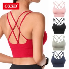  Sports Bras for Women Hot 2021 Newest Cross Straps Contour Breathable Seamless for Sports Running Shockproof Underwear