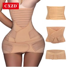  Women's Waist Trainer Recovery Body Shaper Band Compression Belly Belt Weight Loss Abdomen Trimmer Pregnant Support Belt